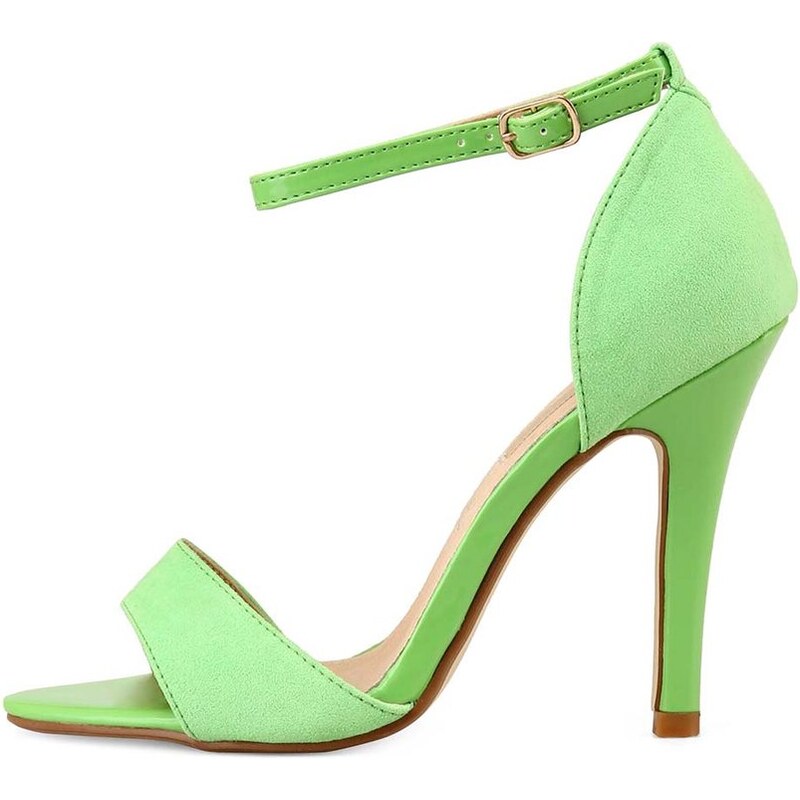 Světle zelené páskové boty na podpatku Ana Lublin
