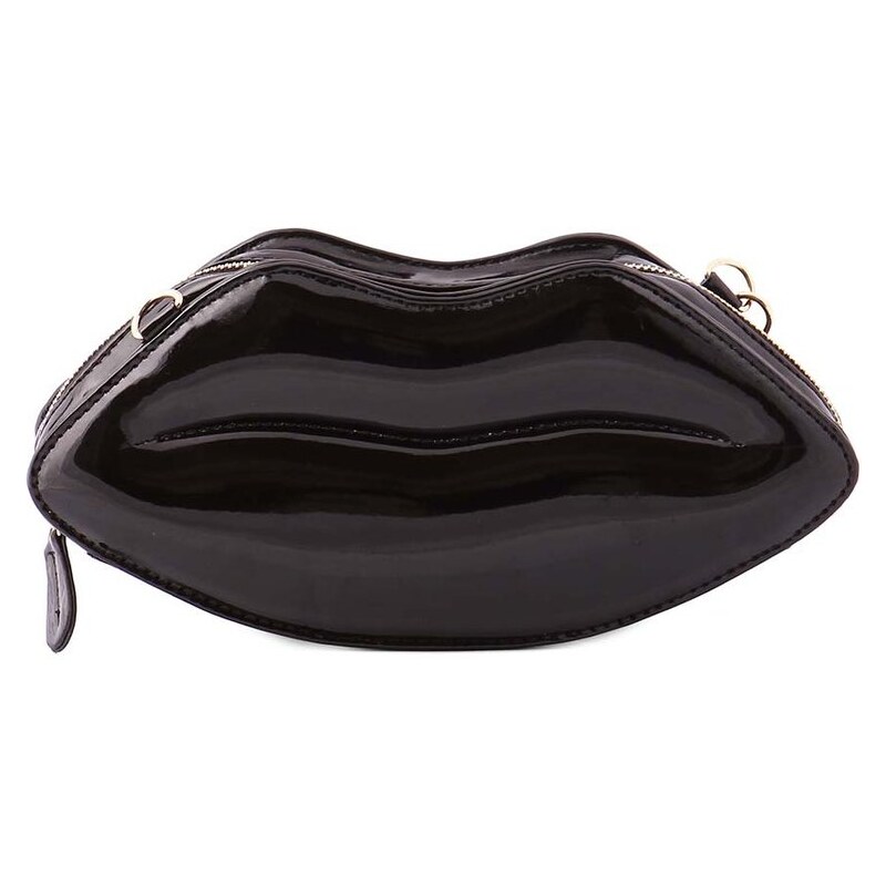 Sexy černá kabelka Anna Smith ve tvaru rtů