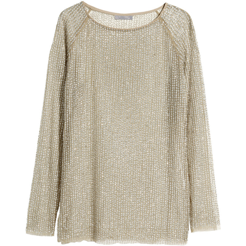 H&M Sheer sequined top