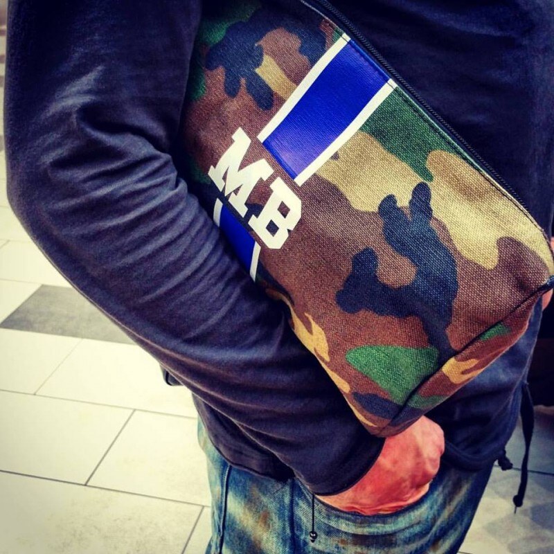 Mia Bag Kosmetická Army taška (unisex) - modrý pás