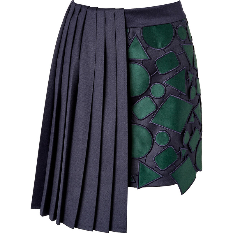 Mary Katrantzou Wool Jumbar Mini-Skirt
