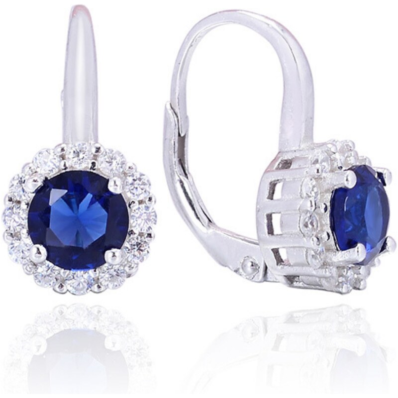 Olivie Stříbrné visací náušnice BLUE 2706 39564591