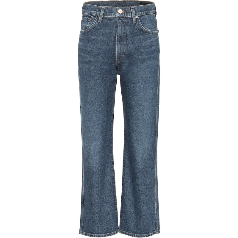 Goldsign High-rise cropped wide-leg jeans