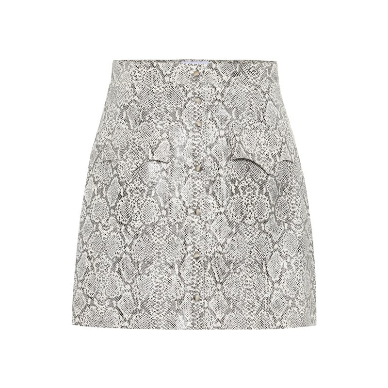Nanushka Erin faux snakeskin skirt