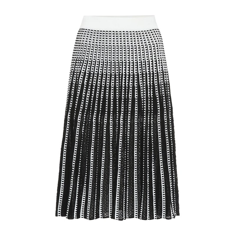 Simkhai Striped stretch-knit midi skirt