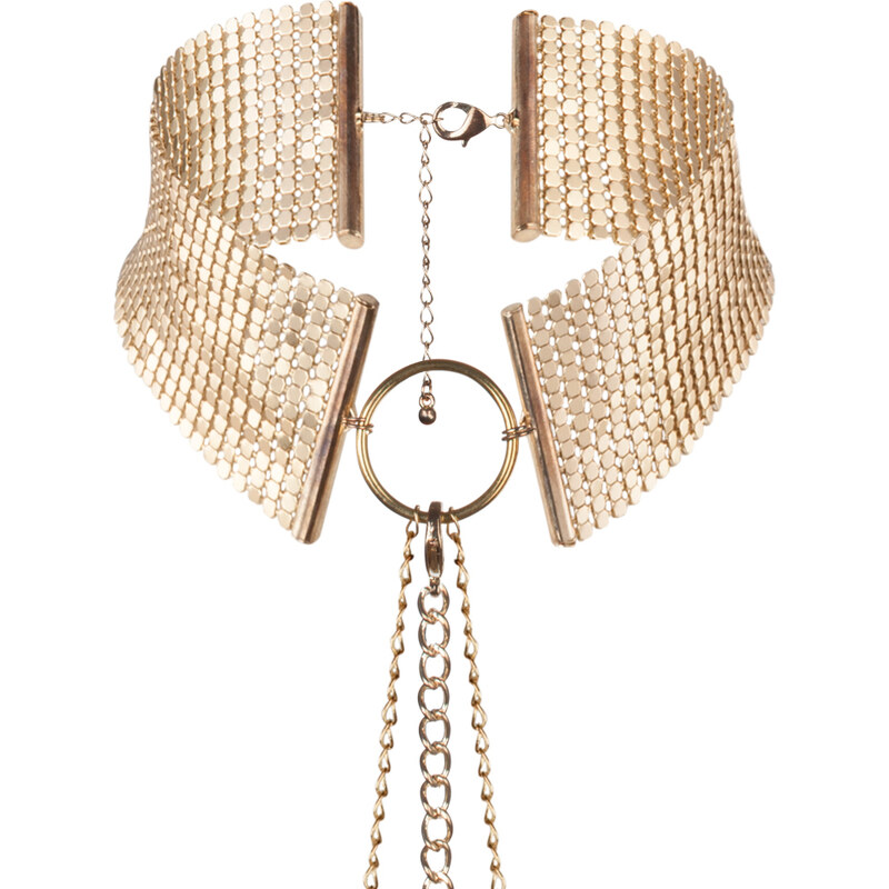 Bijoux Indiscrets Obojek - náhrdelník Désir Métallique Gold, zlatý