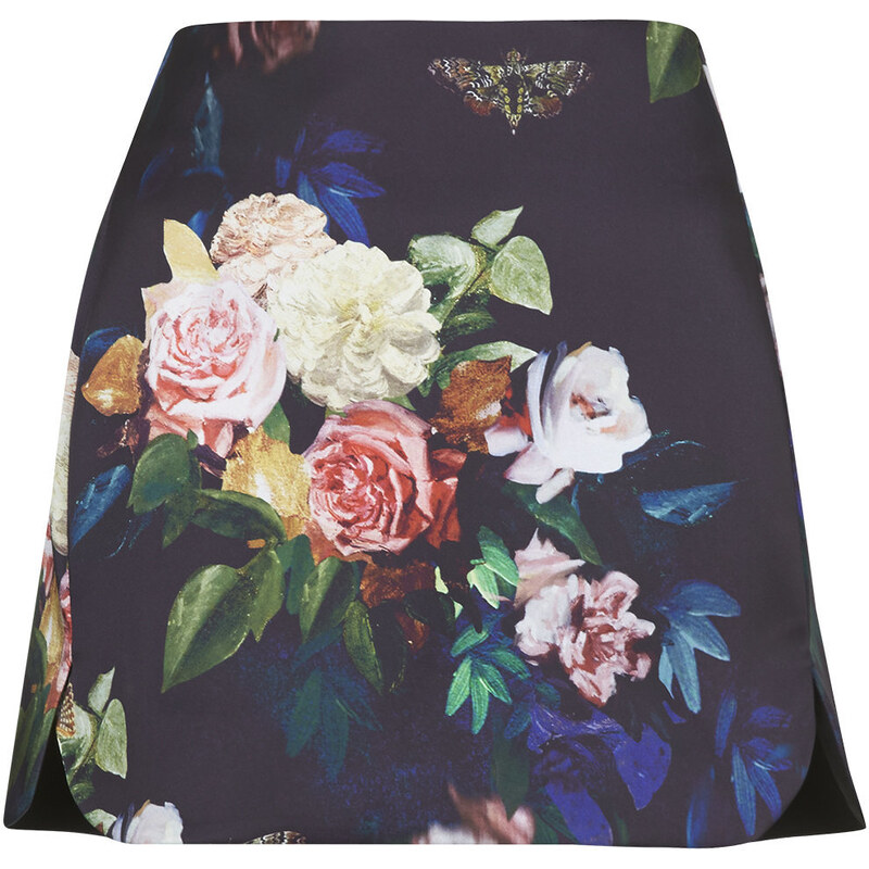 Topshop Blur Rose Pelmet Skirt