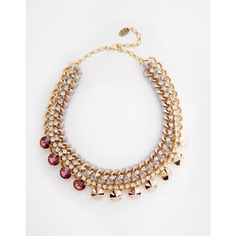 Krystal Swarovski Drops Necklace - Gold