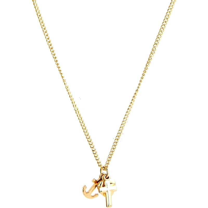 ASOS Heart Cluster Charm Long Necklace - Gold