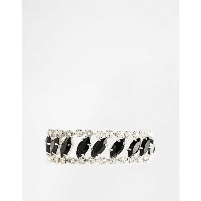 Krystal Swarovski Crystal Spikey Ladder Bracelet - Black