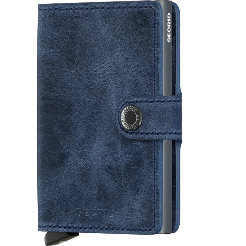 Kožená peněženka SECRID Miniwallet Vintage Blue modrá