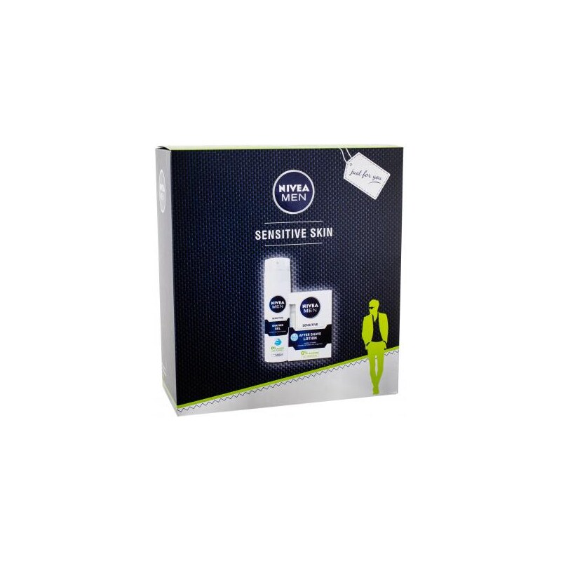 Nivea Men Sensitive dárková kazeta pro muže voda po holení 100 ml + gel na holení 200 ml
