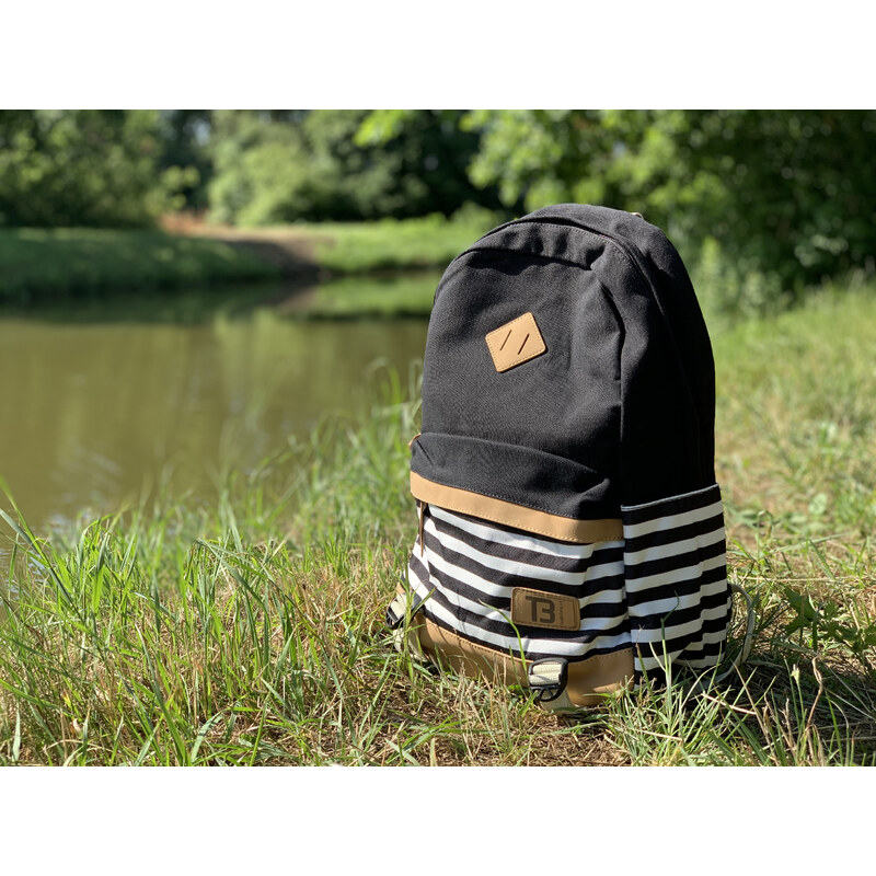 TopBags Canvas Batoh Canvas TopBags Stripe Černý 21 l