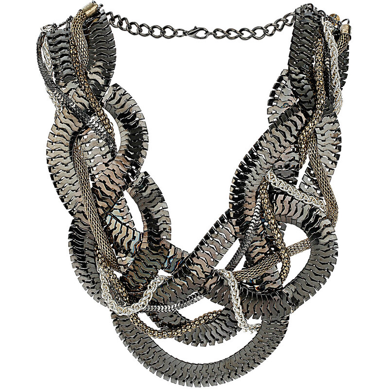 Topshop Plaited Mixed Chain Necklace