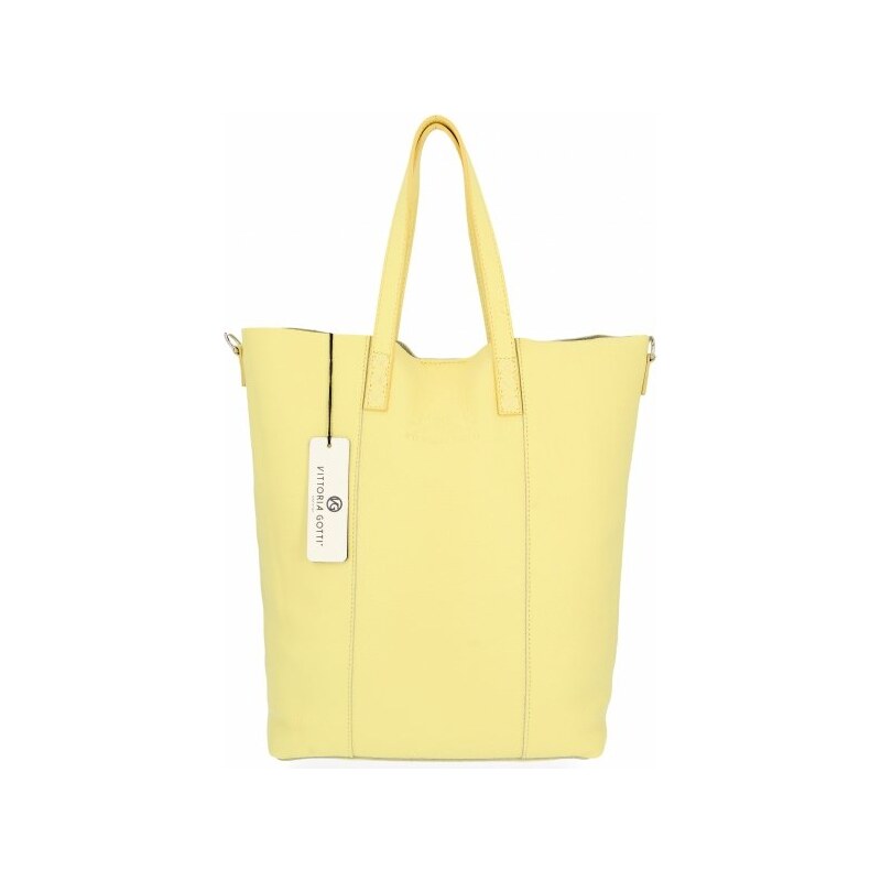 Dámská kabelka shopper bag Vittoria Gotti limetková V693248