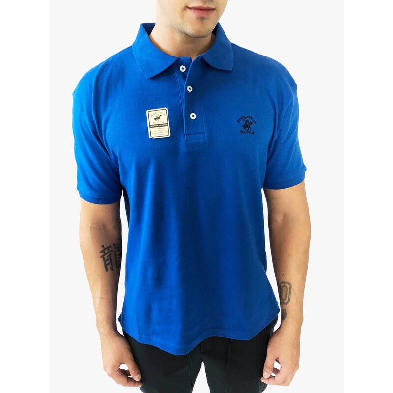 Polo Ralph Lauren Polo Ralph Lauren Logo Blue pohodlné modré polo triko s výšivkou - M / Modrá / Polo Ralph Lauren