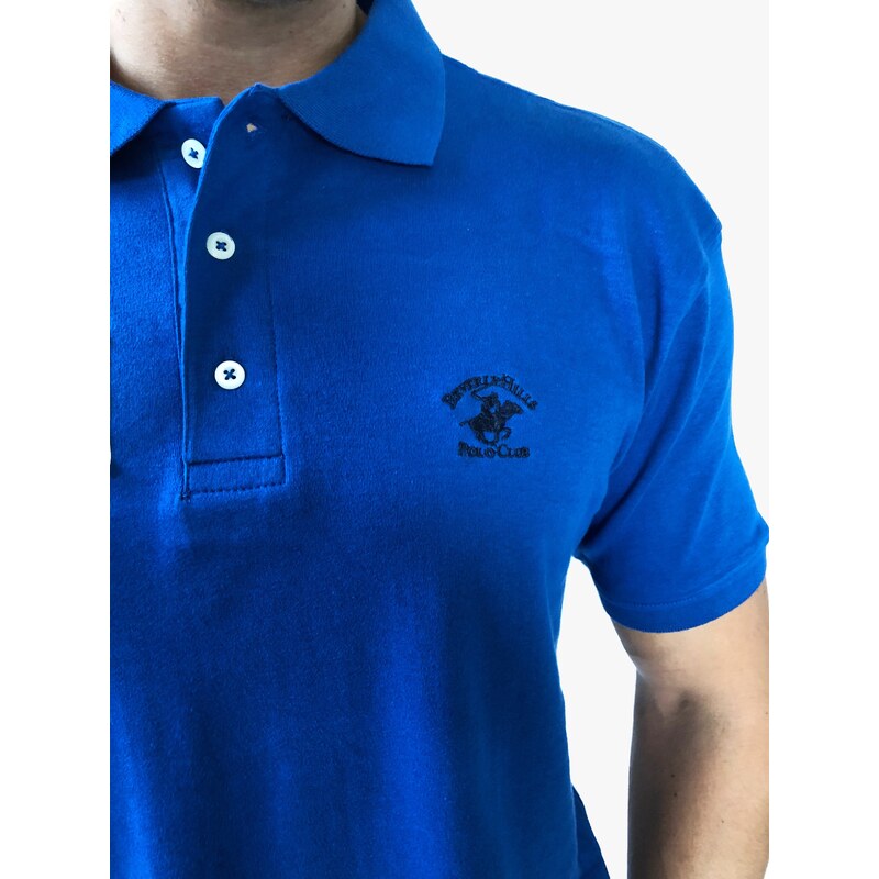 Polo Ralph Lauren Polo Ralph Lauren Logo Blue pohodlné modré polo triko s výšivkou - M / Modrá / Polo Ralph Lauren