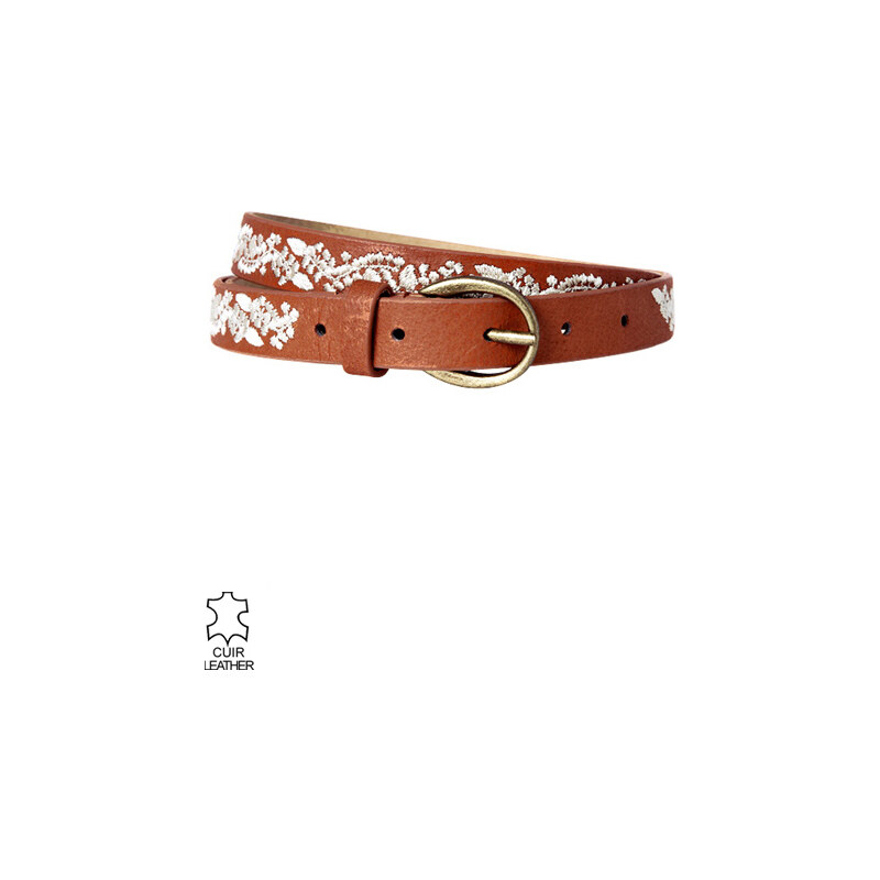 Promod 'Embroidered' leather belt