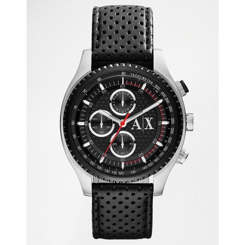 Armani Exchange Chronograph Black Strap Watch AX1600 - Black