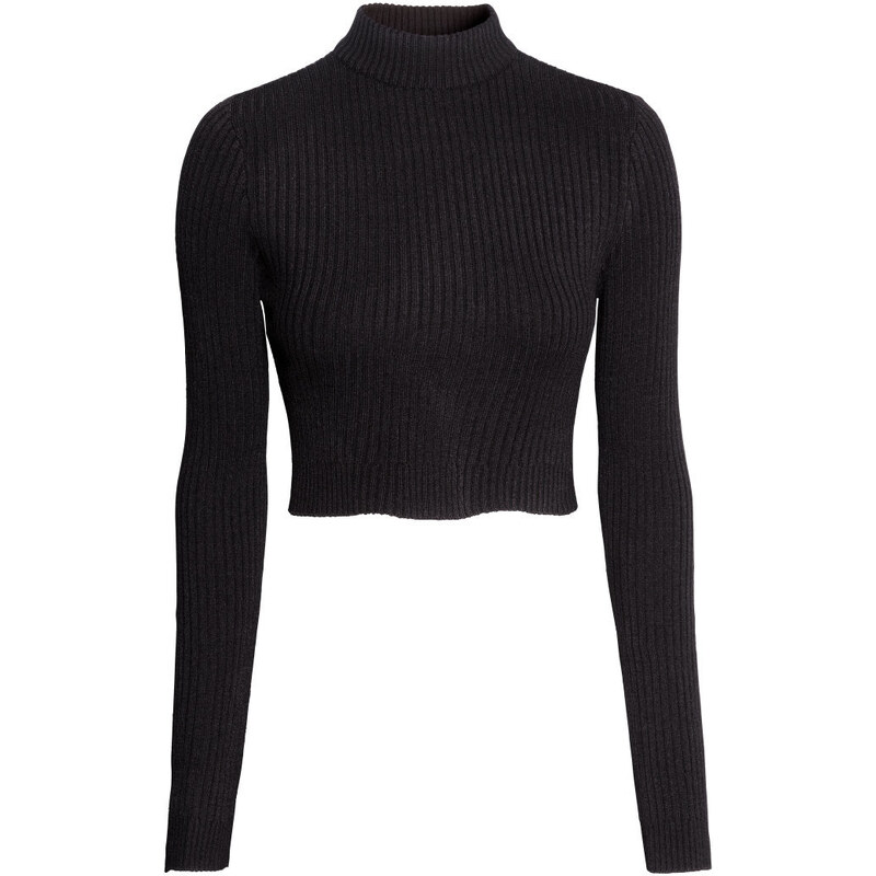 H&M Cropped polo-neck jumper