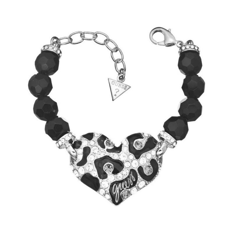 Guess Feline Instinct Leo Heart Bead Bracelet