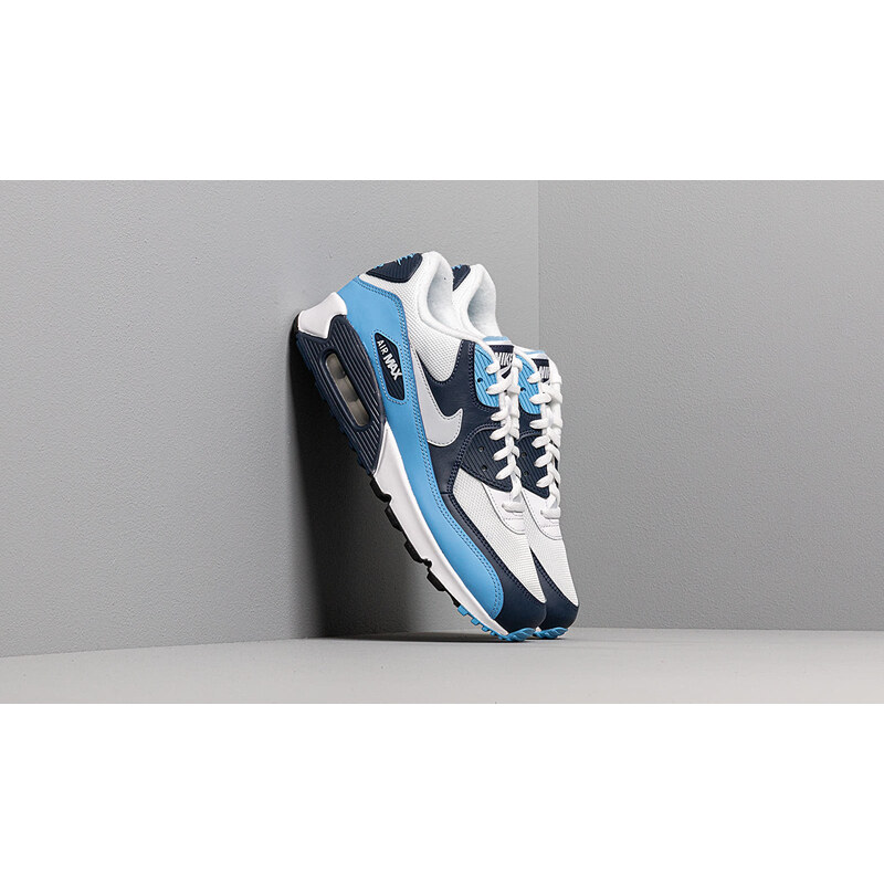 Pánské boty Nike Air Max 90 Essential White/ Pure Platinum-University Blue  - GLAMI.cz