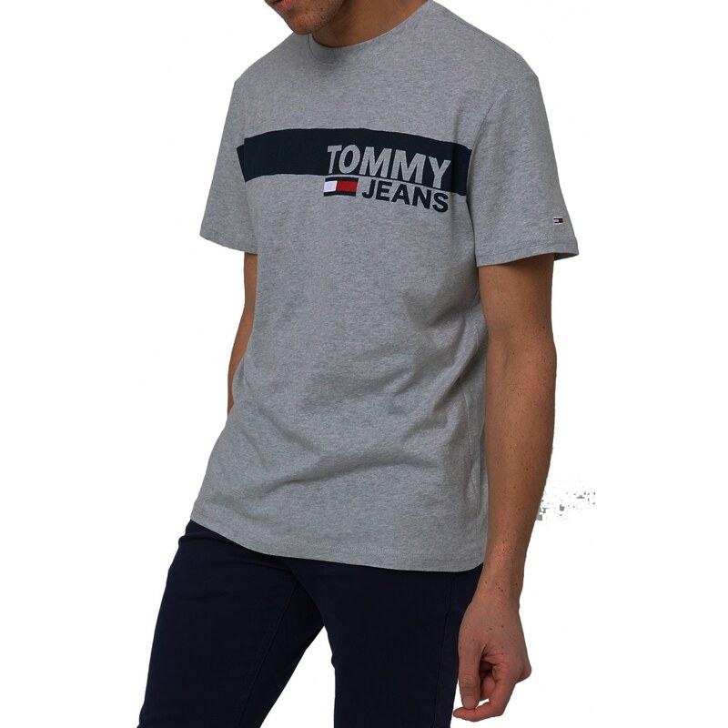 Pánské šedé triko Tommy Hilfiger Jeans