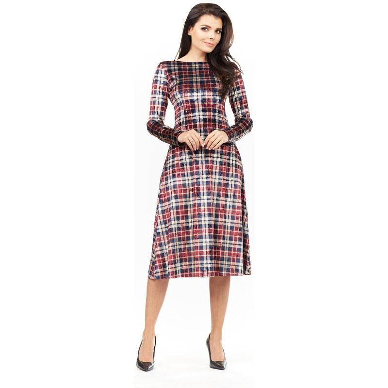 Infinite You Womans Dress M147 Checkered