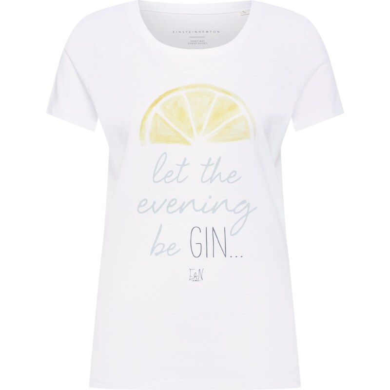 EINSTEIN & NEWTON Tričko Gin žlutá / bílá