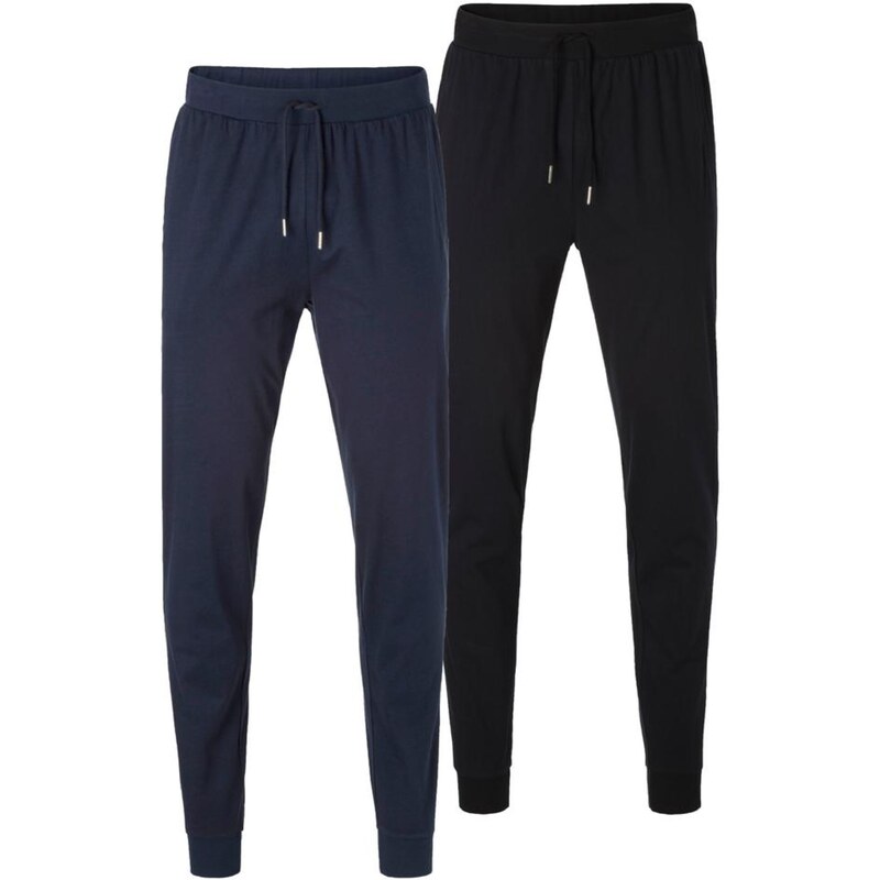 LE JOGGER Pyžamo dlouhé námořnická modř / černá