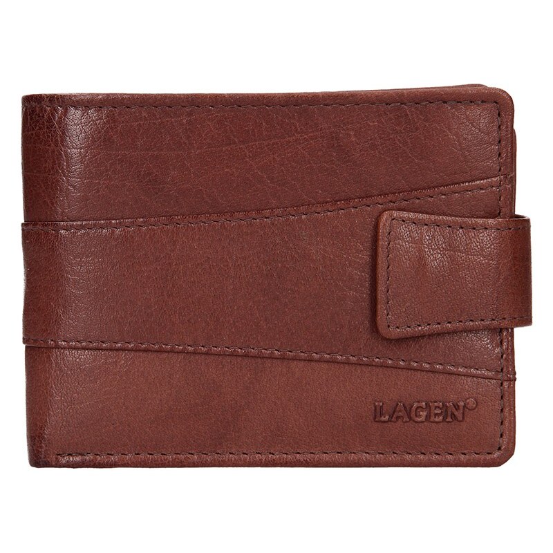 Pánská kožená peněženka Lagen Kevin - hnědá