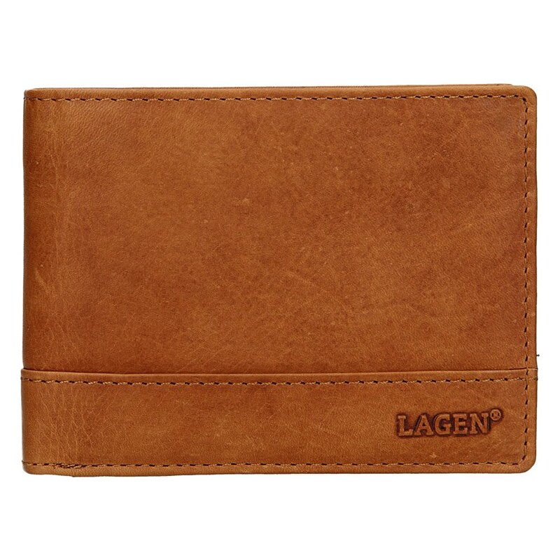 Pánská kožená peněženka Lagen Lorenc - světle hnědá