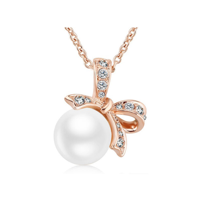 Vicca Pozlacený náhrdelník s mašlí Caye Gold OI_Z150212-2