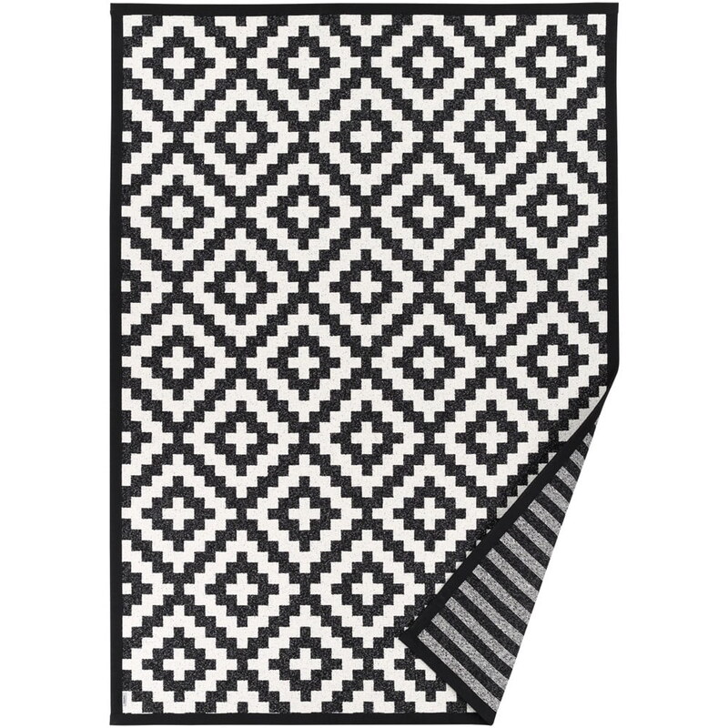 Bonami Černobílý vzorovaný oboustranný koberec Narma Viki, 140 x 200 cm -  GLAMI.cz
