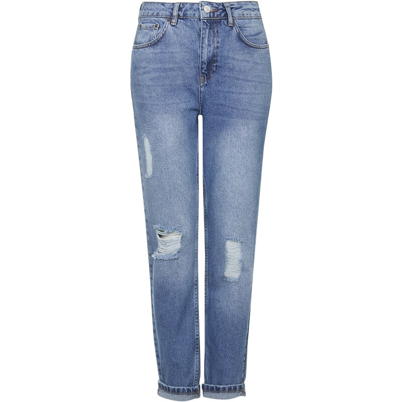 Topshop MOTO Ripped Mom Jeans