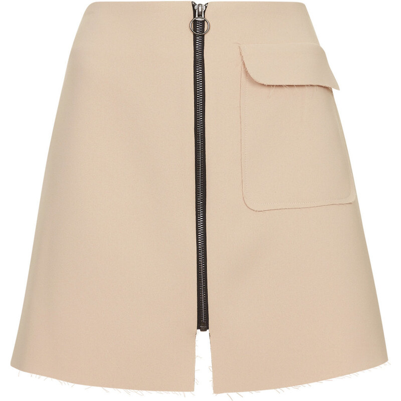 Topshop Crepe Patch Pocket A-Line Skirt