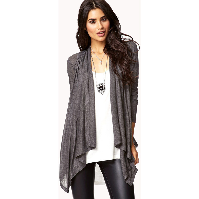 FOREVER21 Classic Draped Front Cardigan