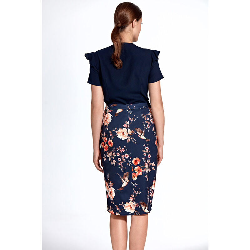 Colett Woman's Skirt Csp06 Pattern Navy Blue