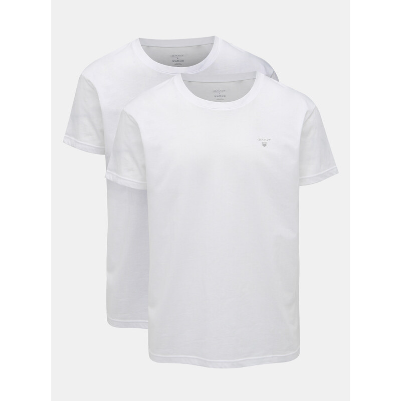 Sada dvou bílých basic triček pod košili GANT