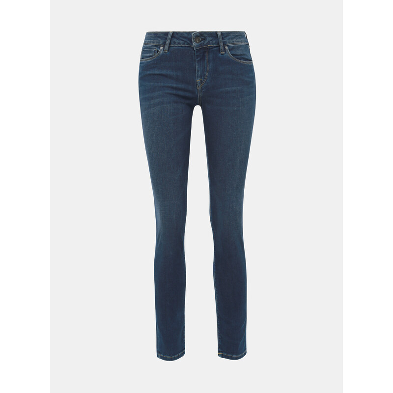 Tmavě modré dámské skinny fit džíny s nízkým pasem Pepe Jeans Soho