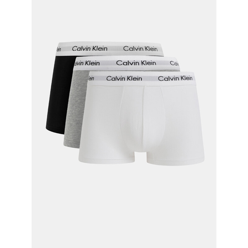 Sada tří boxerek v černé, bílé a šedé barvě Calvin Klein Underwear