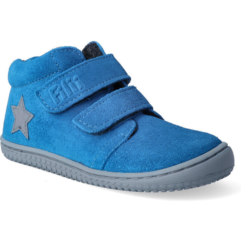 Barefoot kotníková obuv Filii - Chameleon fleece electric blue M