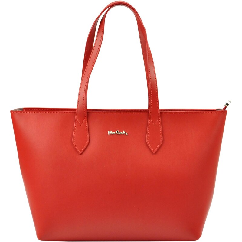 Luxusní kožená kabelka Pierre Cardin FRZ 1736 červená