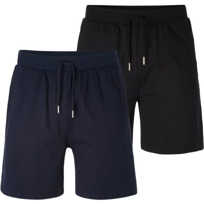 LE JOGGER Pyžamové kalhoty námořnická modř / černá