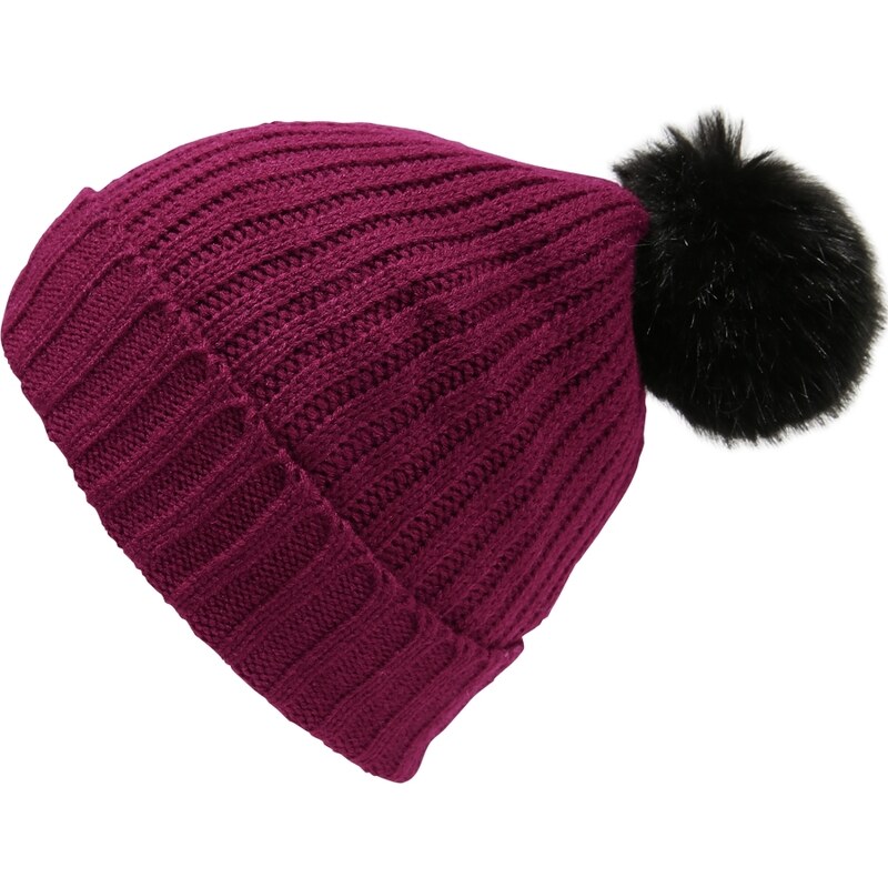 s.Oliver Knitted hat with an imitation fur pompom