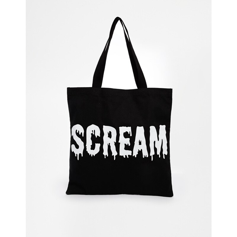 ASOS Scream Shopper Bag - Black