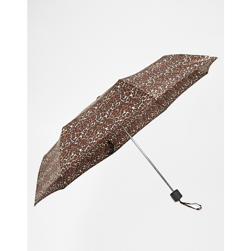 Mango Leopard Print Umbrella - Brown
