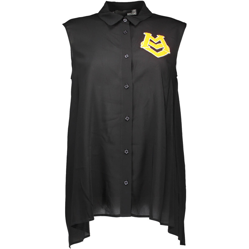 Černá košile bez rukávů LOVE MOSCHINO 107270349