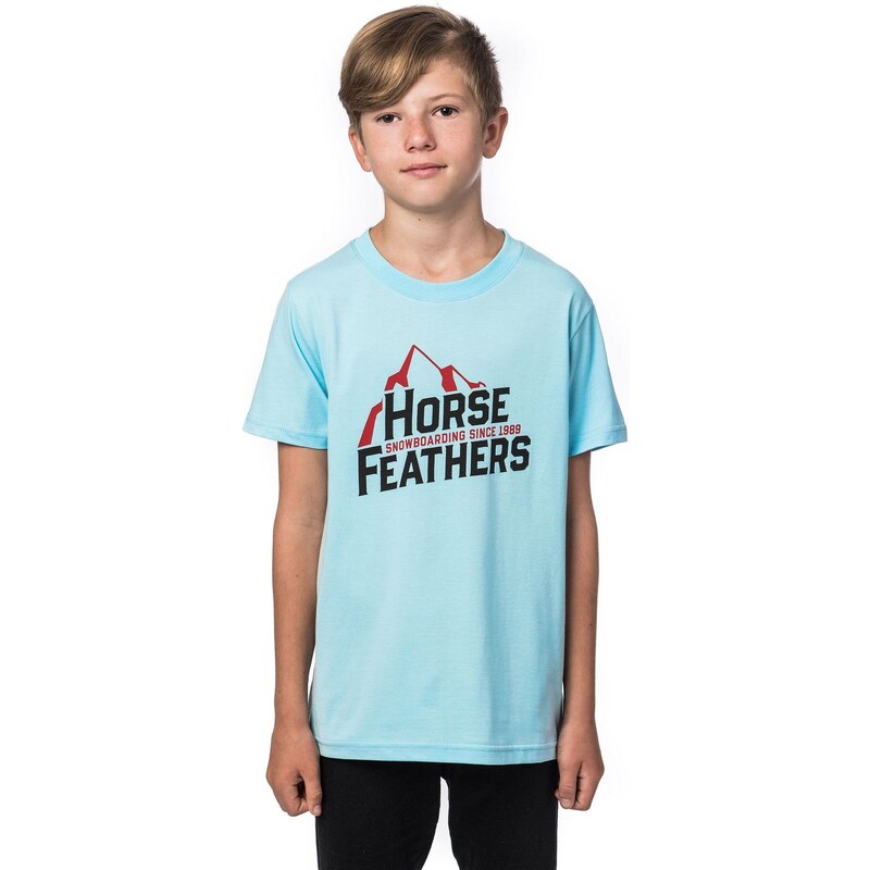 horsefeathers Dětské triko slant youth t-shirt (sky blue)