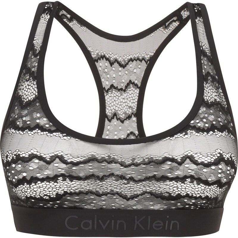 Dámská nevyztužená podprsenka Calvin Klein Black Electric - černá